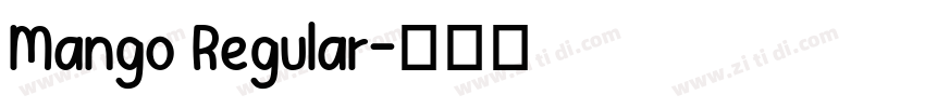 Mango Regular字体转换